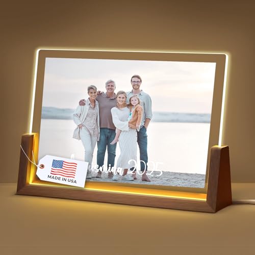 LOUISMIAA Customized Picture Frames with Night Light,Decorative Plaque Anniversary Birthday Mother’s Day Father’s Day Valentine’s Personalized Gifts for Boyfriend Girlfriend Couple Same Day Shipping - color: Style 09