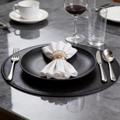 Stoneware Coupe Shape Heavy-duty Plate 9" Matte Black, Case of 24 - color: Matte Black, size: Plate 9"