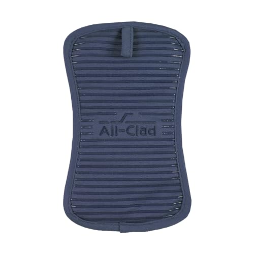 All-Clad Premium Pot Holder & Hot Pad: Heat Resistant to 500 Degrees - 100% Cotton, 10"x6.25" Hot Pad for Kitchen and Barbeque, (1-Pack) - color: Indigo, size: 1 Pack