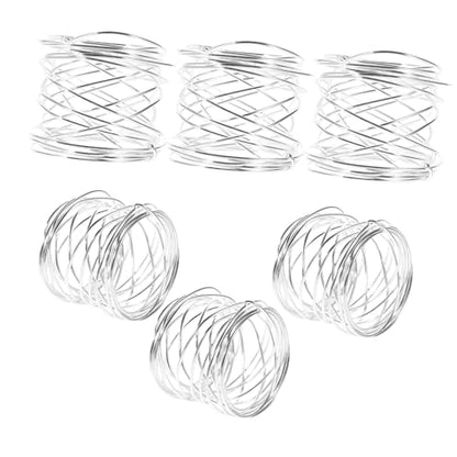 STOBAZA Silver Metal Napkin Rings Set of 6 1.77 in Round Napkin Buckles for Wedding Dinner Parties Banquet Table Settings and Family Gatherings
