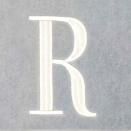 Avanti Linens - Towel Set, Soft & Absorbent Cotton, Embroidered Bathroom Decor, Set of 5 (Monogram Collection, Initial R) - style: R