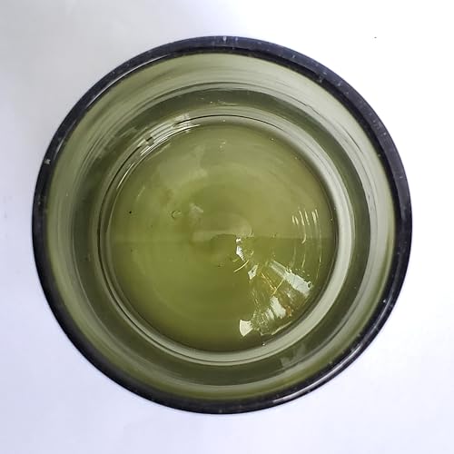 Solid Olive Green 9 oz Short Tumblers (set of 6), Recycled Glass, Lead-free, Toxin-Free (9oz Tumbler) - color: Olive Green, size: 9 oz