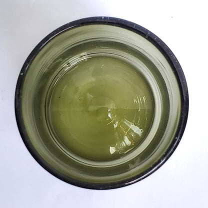 Solid Olive Green 9 oz Short Tumblers (set of 6), Recycled Glass, Lead-free, Toxin-Free (9oz Tumbler) - color: Olive Green, size: 9 oz