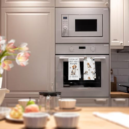 Beagle Gifts Kitchen Towels 16x24 Inch, Beagle Gifts Decorative Waffle Weave Dish Towels, Dog Mom Lovers Gift Hand Tea Towel, Set of 2 - color: Beagle