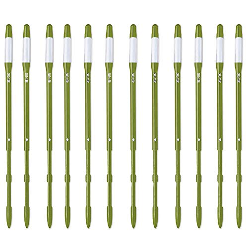IPPINKA Sustee Aquameter, Bundle of 12, House Plant Soil Moisture Meter, Best for Indoor Potted Plants - Large Green Refillable