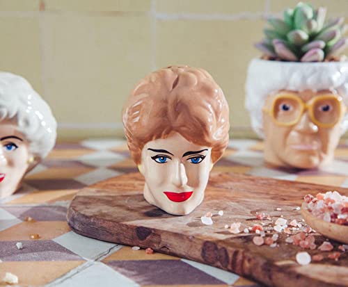 The Golden Girls Rose and Blanche Ceramic Salt and Pepper Shakers, Set of 2 | Spice Dispenser Storage Canisters