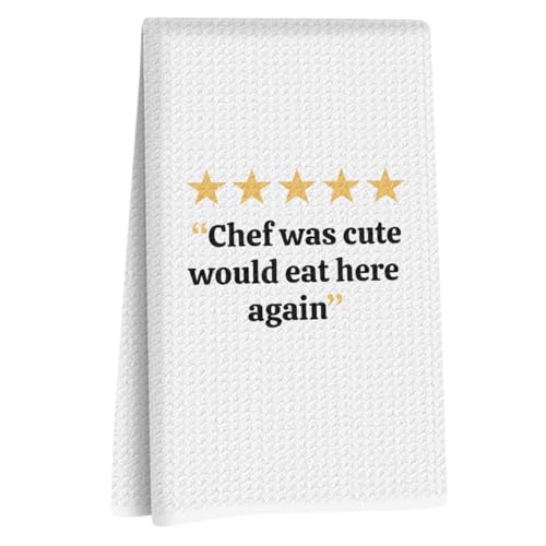 Funny Chefs Kitchen Towels - Chef Gifts, Funny Grilling Cooking Dish Towels | Tea Towel for Kitchen Decorative, Gifts for Chefs, Hand Cloth Tea Towel 14×24 Inch Reusable Waffle Weave Microfiber Absorbent - color: Chef Gift