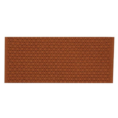 Park Designs Chadwick Table Runner, Terracotta Braided | 13" x 36" | Hand-Loomed Yarn | Honeycomb Weave | Farmhouse Table Decor - color: Terracotta