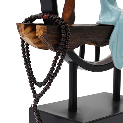 Backflow Incense Holder with LED Light, Countertop Incense Burner Holder Chinese Retro Ceramic Backflow Incense Burner for Relaxing or Home Decor (Style 6) - size: Style 6