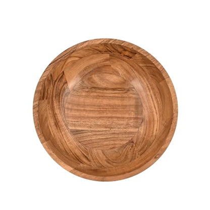 Decorative Bowl Round Rustic Centerpiece Bowl for Home Decor, Dining Table, Parties, Weddings, Floral Arrangements & More (9" X 9" X 4")