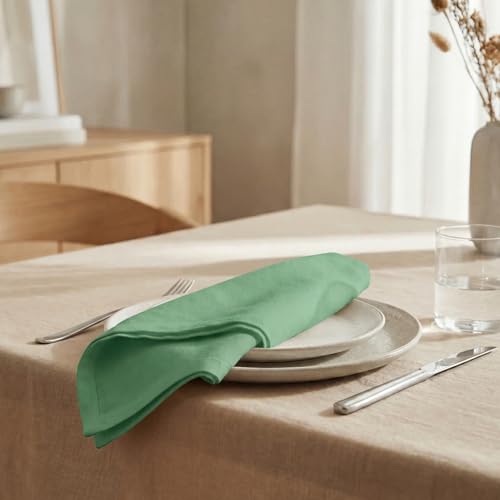 Urban Villa Cloth Napkins Cotton 20x20 (Set of 12) Geen - color: 020 Green, size: 20" x 20" (Set of 12)