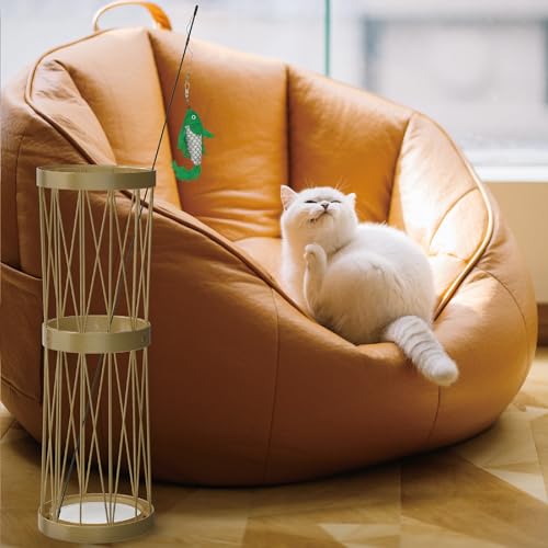 Mango Steam Pluvian Soakstone Umbrella Holder (Tall, Gold) - color: Gold, size: Tall Round