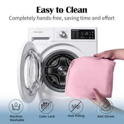 Dining Chair Cushions, Pink, 17"x16", Set of 4 | 2" Cooling Gel High-Density Foam, Chair Pads with Ties, Non-Slip Bottom, Removable Washable Cover, For Dining and Kitchen - color: Pink, size: 4 Count (Pack of 1)