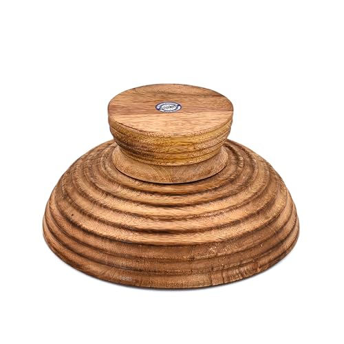 Decorative Bowl Mango Wood Footed Bowl Round Shaped For Fruit,Dessert Platter Tray Centerpieces Home Party (10" X 10'' X 4.75")