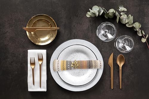 ACCENTHOME 100% Cotton Salsa Stripe Napkin Set of 6 18x18 inch Beige/Mustard Multicolour Dinner Napkins - Washable Soft Premium Hotel Quality Reusable Perfect Table Linen for Family Dinners Wedding | 100% Cotton Napkins, Adds A Finishing Touch, Economy Pa