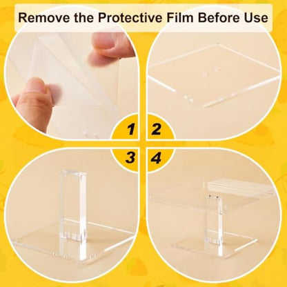 Ripeng 5 Tiered Dessert Table Display Set Buffet Riser Clear Acrylic Dessert Cupcake Stand Riser Bulk 5 Size Party Stand Food Treat Cookie Platter Pastry Serving Tray(8, 8.5, 9, 9.5, 10 Inch) - size: 8, 8.5, 9, 9.5, 10 Inch