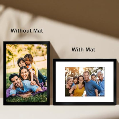 A4 Picture Frame Set of 6, Display Pictures 6x8 with Mat or 8.3x11.7 Without Mat, Document 8.3 x 11.7 Frame, Poster Frames, Black - color: Black, size: 8.3x11.7