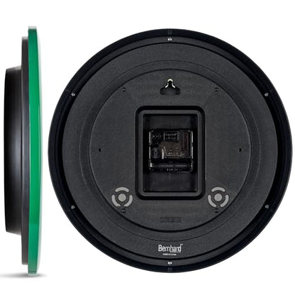 Bernhard Products Hunter Green Wall Clock Silent Non Ticking - 12 Inch Quality Quartz Battery Operated Round Easy to Read Home/Kitchen/Office/Classroom/School Clock - color: Hunter Green, size: 12 Inch