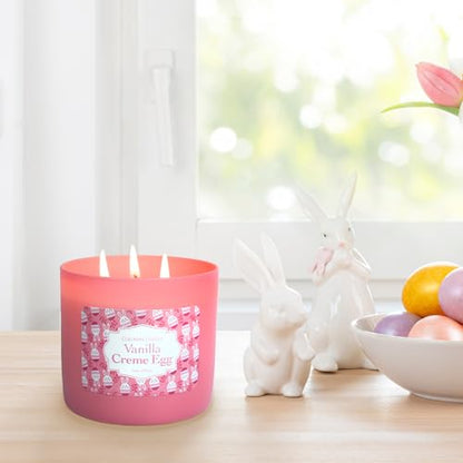 Colonial Candle Vanilla Creme Egg Scented Jar Candle, Easter Collection, 3 Wick, 14 oz - Up to 60 Hours Burn, Easter Candle, Made in the USA - color: Vanilla Creme Egg
