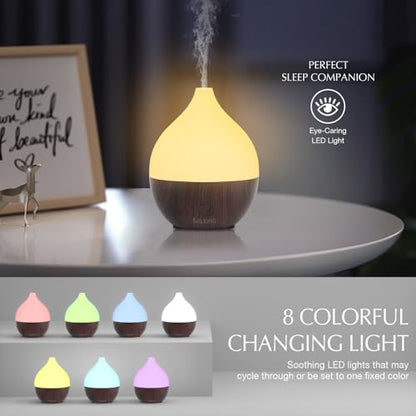 SALKING Essential Oil Diffuser 2 Pack, 100ml Ultrasonic Diffuser for Home | Dark, Cool Mist Humidifier, Auto Shut-Off, Aromatherapy Diffusers for Essential Oils, Warm White Lights,Quiet, Bedroom,Office - color: Dark Set of 2