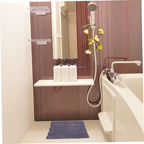 Garneck Chenille Extra Thick Non Slip Bath Rug Mat for Entryway Structure Machine Washable and Highly Absorbent Deep Grey - color: Dark Grey