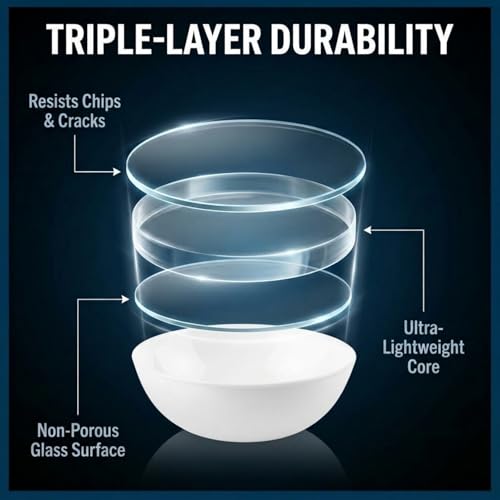 Corelle 4-Pc Meal Bowls Set Service for 4, Durable and Eco-Friendly 9-1/4-Inch Glass Bowls, Compact Stack Bowl Set, Microwave and Dishwasher Safe, White, 46 Ounces - size: 46oz Meal Bowls