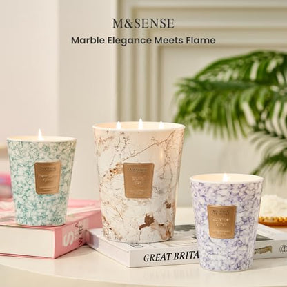 M&SENSE Extra Large Summer Candle 35oz 150H Summer Night Scented Candle, 3 Wick Highly Scented Jar Candle, XL Candles Gift for Stress Relief, Meditation, Yoga - color: SummerNight, size: Large
