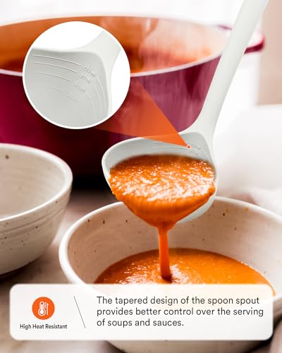 Kitchen Utensils Set, 13PCS Silicone Cooking Utensils, Heat Resistant Kitchen Utensil Spatula Set for Nonstick Cookware, Wooden Handles Kitchen Gadgets Tools Set - color: White