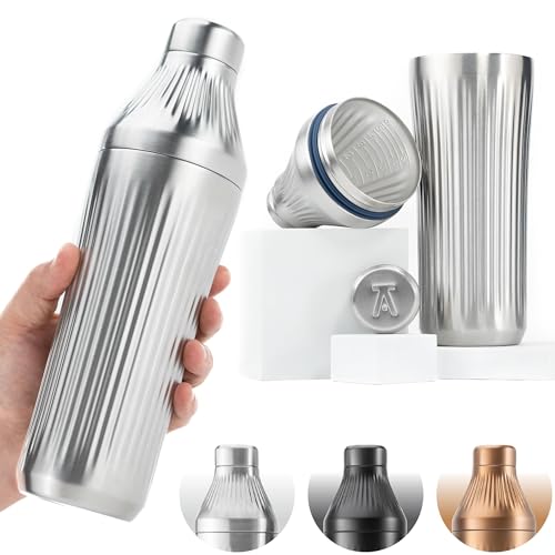 Diamond Edition Hybrid Cocktail Shaker Set, Stainless Steel, 28 oz | Diamond Edition Hybrid Cocktail Shaker Set with Vacuum Insulated Stainless Steel, Built-in Strainer, 28 oz - color: Stainless Steel