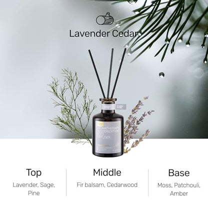 Reed Diffuser for Pet Odor Elimination, Lavender Cedar, Non-Toxic & Pet-Friendly Air Freshening, 6 Oz