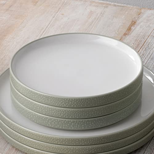 Noritake ColorTex Stone Sage Set of 4 Stax Salad Plates, 7-1/2"