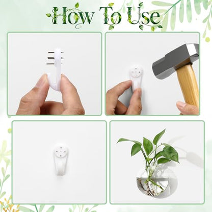 Wall Propagation Planters, 4 Pack Oblate Hanging Plant Holder Vase | Glass Terrariums Station, Hydroponic Indoor Flowers, Excludes Plants, Bathroom Living Room Office Decor, Gift for Plant Lover - size: 5.1"L x 2.4"W x 5"H
