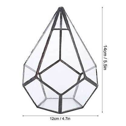 Geometric Glass Terrarium Planter, Glass Geometric Terrarium Container Terrarium Plants Modern Tabletop Planter Shelves Decor Display Succulent Plant Flower Pot Boho Decor (no Plants Included)