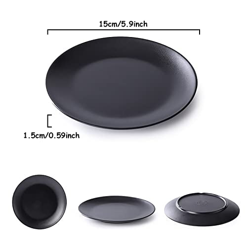 Black Jewelry Dish Decorative Trinket Tray Bowl for Women 5.9" Black | for Rings Earrings Necklaces, Jewelry Tray for Women - size: 5.90 Inches