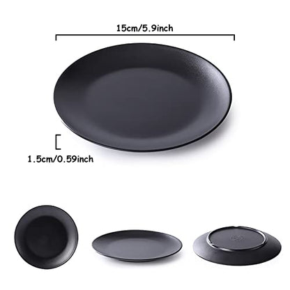 Black Jewelry Dish Decorative Trinket Tray Bowl for Women 5.9" Black | for Rings Earrings Necklaces, Jewelry Tray for Women - size: 5.90 Inches