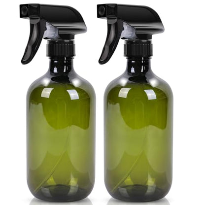 Cleaning Spray Bottles for Plants Misters Inside, 2 Pack 16.9 oz Squirt, Water Spray Bottle Mist Sprayer, No Leak Hair Mister Empty Adjustable Nozzle (Green) - color: Green, size: 16.9 oz