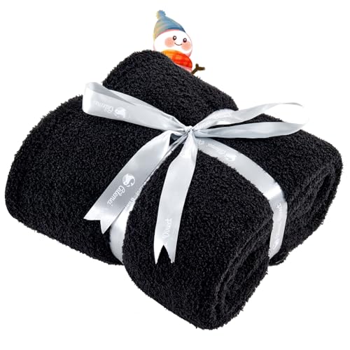 Ailemei Direct Knit Throw Blanket for Bed, Soft Thin Blankets for Sofa, Couch, Camping, Office Chair, Cozy Touch Lightweight Breathable Blanket All Season Use, Ash Black 50"x70" - color: Ash Black