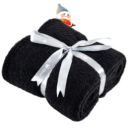 Ailemei Direct Knit Throw Blanket for Bed, Soft Thin Blankets for Sofa, Couch, Camping, Office Chair, Cozy Touch Lightweight Breathable Blanket All Season Use, Ash Black 50"x70" - color: Ash Black