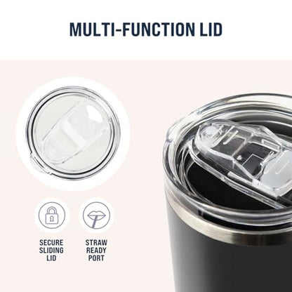 Hogg 20 oz Skinny - Charcoal Gray, Powder Coated Tumblers for Laser Engraving, Engravable Tumblers Bulk, Stainless Steel Cups Bulk, Insulated Cups with Lids - color: Charcoal Gray