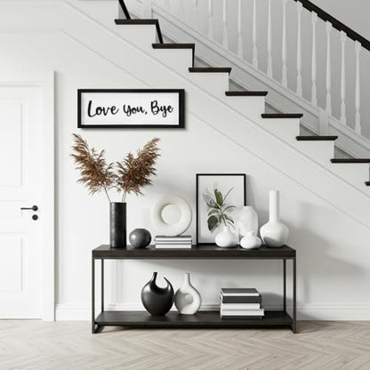Ripeng 3D Love You Bye Sign Wooden Entryway Hallway Decor, Above Door Modern Boho Plaque Bible Verse Christian Wall Art Decor for Family Living Room Bedroom, 15.7" x 5.9" - style: Love You Bye