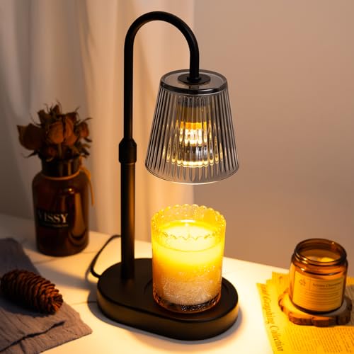 Candle Warmer Lamp Adjustable Timer Electric - Electric Glass Candles Warmers - color: Dark Gray