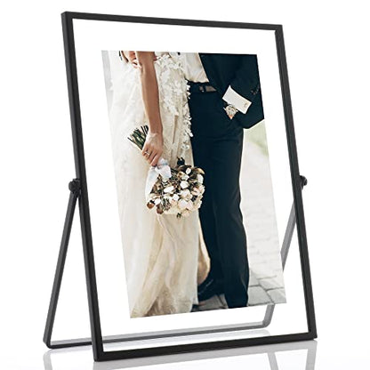 Lawrence Frames Metal Easel Float Picture Frame, 5x7, Black - color: Black, size: 5x7