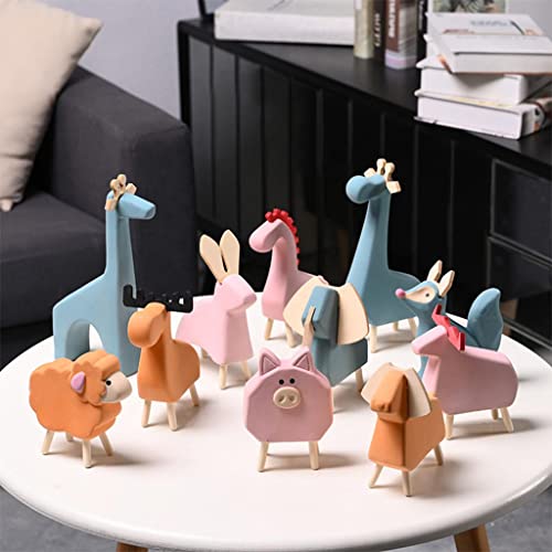 Miniature Animal Figurines Statues Ornament Home Shelf Ornaments Crafts