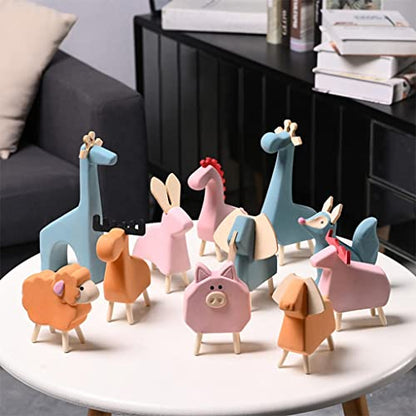 Miniature Animal Figurines Statues Ornament Home Shelf Ornaments Crafts