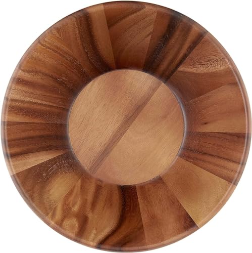 Lipper International Acacia Round Flair Bowl - size: Large