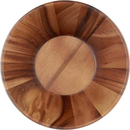 Lipper International Acacia Round Flair Bowl - size: Large