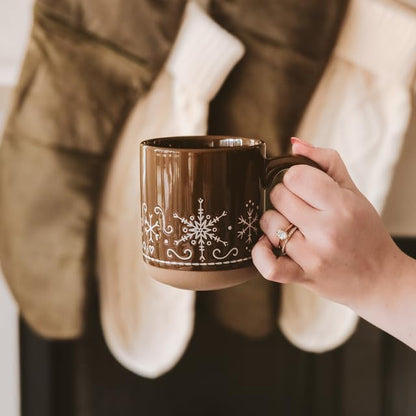 Sweet Water Decor Gingerbread Coffee Mug, 14oz Stoneware Christmas Mug, Dishwasher & Microwave Safe, Large Holiday Winter Cup for Coffee, Tea & Hot Chocolate, Stocking Stuffer Gifts for Women - style: Gingerbread
