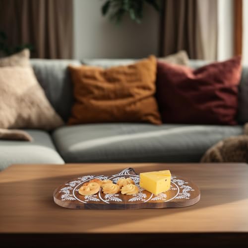 Pumpkin Shaped Cutting Board Acacia Wood Serving Board Wooden Serving Platter Tray Cheese Fruit Bread Christmas Holiday Xmas Kitchen Decoration - style: Pumpkin Shaped