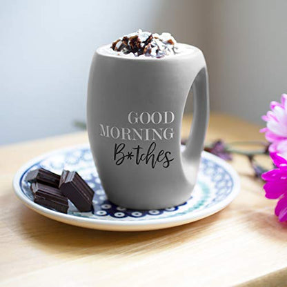 Pavilion - Good Morning Bitches - Gray Huggable Hand Warming 16 oz Mug - color: Gray