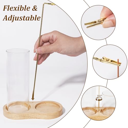 2 Pack Incense Holder for Sticks with Glass Ash Catcher | Keeps ash contained for cleaner incense burning and easy cleanup.